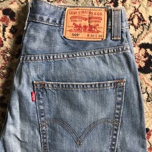 Levi’s 569 Loose Straight Jeans Mens Size 30 X 30